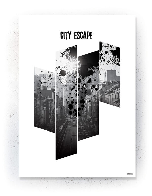Plakat / Canvas / Akustik: City Escape (Black)