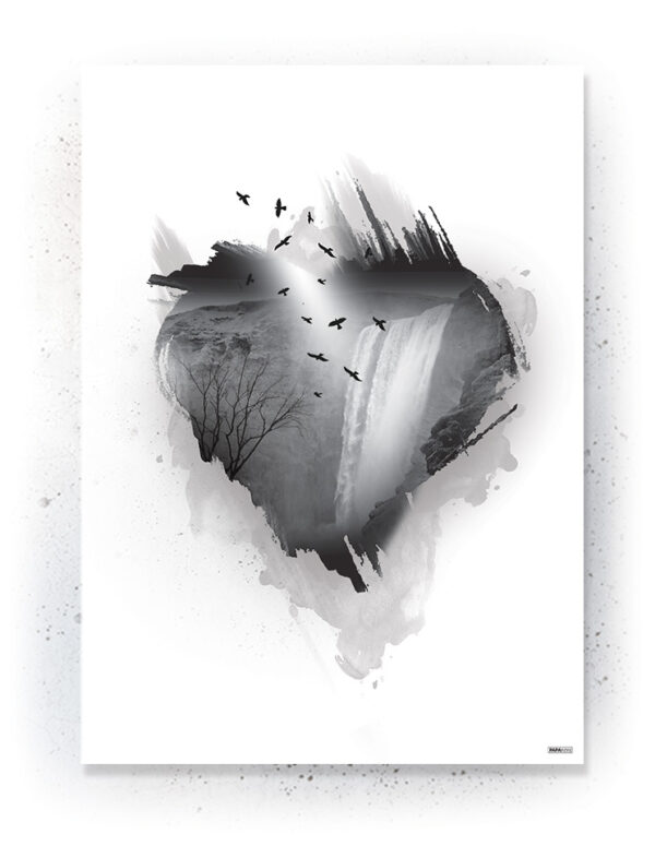 Plakat / Canvas / Akustik: Heart (Black)